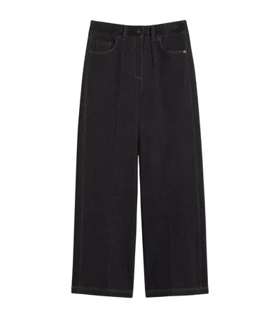 Max Mara Stretch Wide-leg Jeans In Blue
