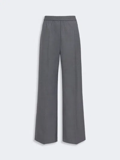 Max Mara Stretch Wool Batavia Trousers In Dark Grey