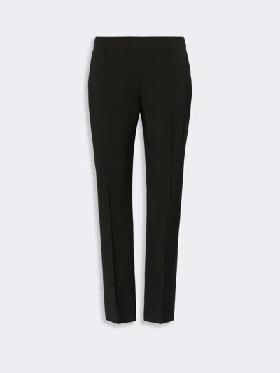 Max Mara Stretch Wool Cigarette Trousers In Black