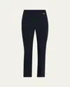 Max Mara Stretch Wool Cigarette Trousers In Blue