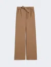 Max Mara Virgin Wool Parachute Trousers In Brown
