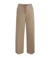 Max Mara Stretch-wool Drawstring Trousers In Brown