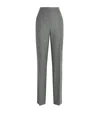 Max Mara Stretch-wool Flared Trousers In Green