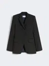 Max Mara Stretch Wool Jacket In Black