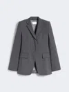 Max Mara Stretch Wool Jacket In Gray
