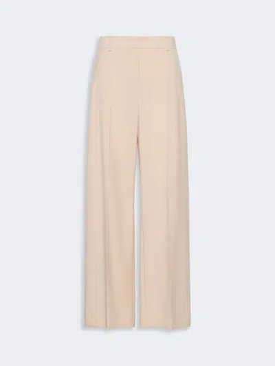 Max Mara Stretch Wool Palazzo Trousers In Pink