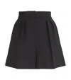 Max Mara Stretch-wool Tailored Shorts In Black