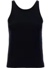 Max Mara Sleeveless Halter-neck Tank Top With Ribbed Collar In White