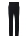 Max Mara Stretch Wool Trousers In Black