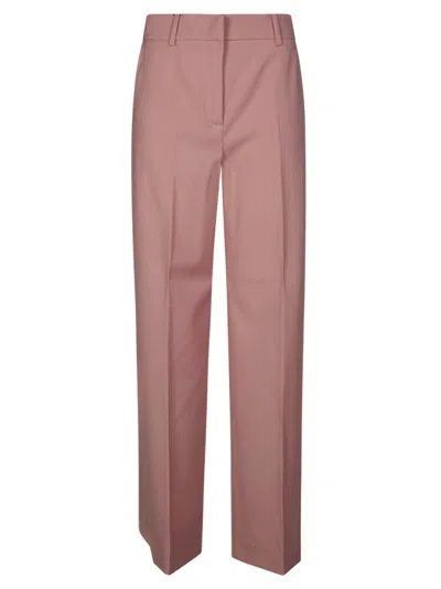 Max Mara Stretch Wool Trousers For Women In Pink