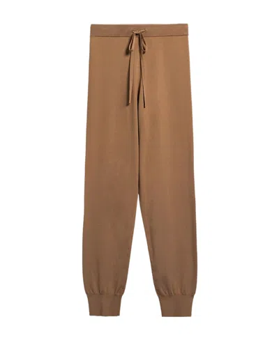 Max Mara Stretch Wool Trousers In Nude