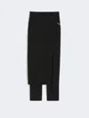 Max Mara Stretch Wool Trousers With Removable Panel In Black