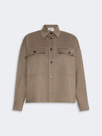 Max Mara Stretch Wool Twill Jacket In Marron Glace'