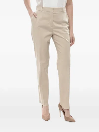 Max Mara Stretch-cotton Trousers In Neutral