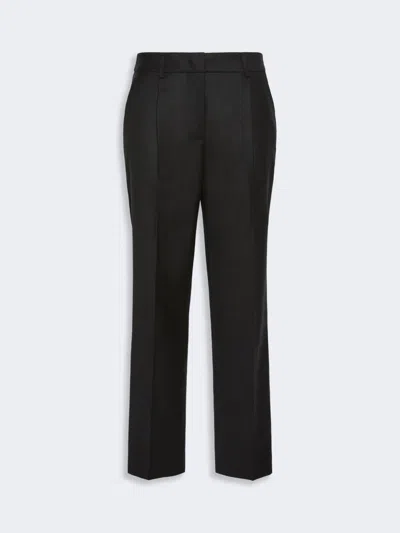Max Mara Stretch-flannel Cropped Trousers In Black