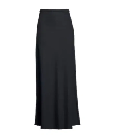 Max Mara Stretchy Knit Umbrella Skirt In Black