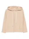 Max Mara Stripe-detail Zip-up Hoodie In Pink