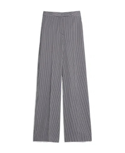 Max Mara Stripe-pattern Trousers In Gray