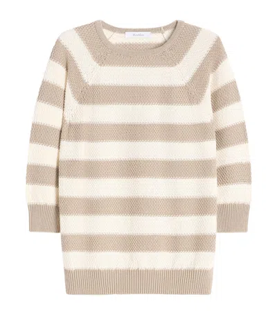 Max Mara Stripe Sweater In White