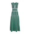 Max Mara Tallone Stripe Sleeveless Maxi Sweater Dress In Green