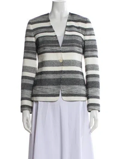Pre-owned Max Mara Striped Blazer In Black