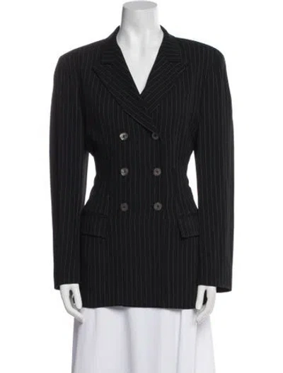 Pre-owned Max Mara Striped Blazer In Black