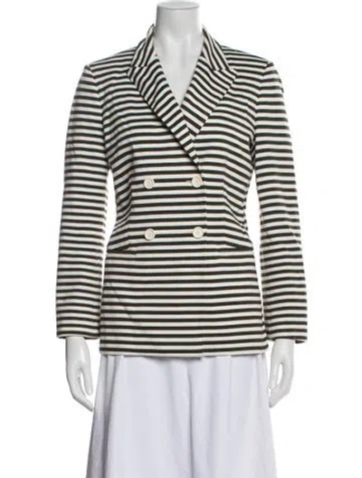 Pre-owned Max Mara Striped Blazer In Blue