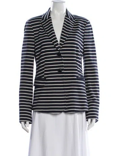 Pre-owned Max Mara Striped Blazer In Gray