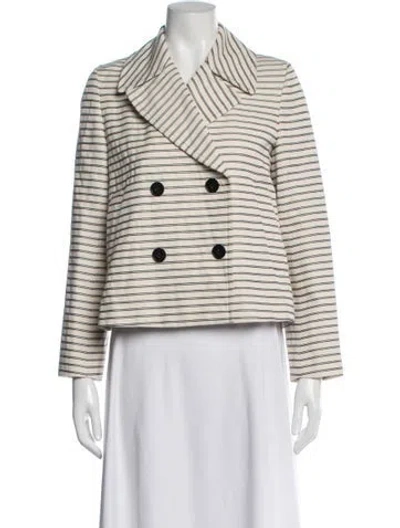Pre-owned Max Mara Striped Blazer In Neutral
