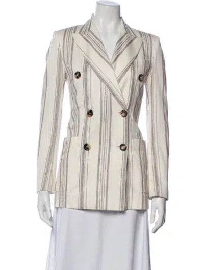 Pre-owned Max Mara Striped Blazer In Neutral
