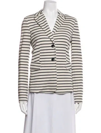 Pre-owned Max Mara Striped Blazer W/ Tags In Neutrals