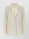 Max Mara Striped Blazer With Front Pockets And Lapels