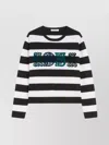 Max Mara 1951 Embroidery Wool Striped Sweater In Multi