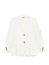 Max Mara Linen Single-breasted Jacket In White