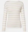 Max Mara Embroidered Cashmere Blend Tabella Sweater In Neutral