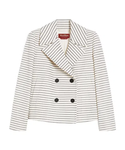 MAX MARA MAX MARA STUDIO ASSUAN STRIPED DOUBLE-BREASTED JACKET