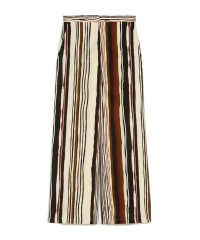 Max Mara Striped Casual Pants In Multi
