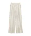 Max Mara Striped Casual Pants In White