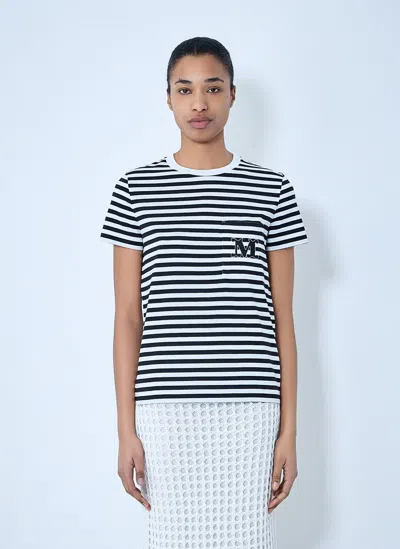 Max Mara Striped Cotton Jersey T-shirt In Multi