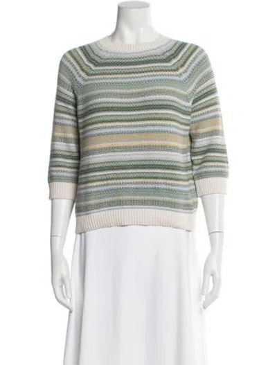 Pre-owned Max Mara Striped Crew Neck Sweater In Multi
