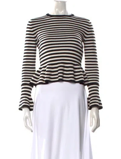 Pre-owned Max Mara Striped Crew Neck Sweater In Multi