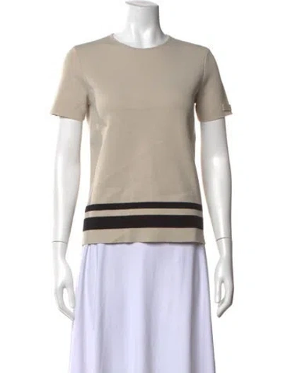 Pre-owned Max Mara Striped Crew Neck Sweater In Neutrals