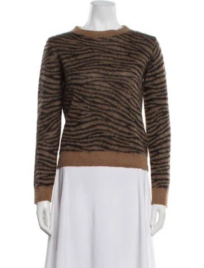Pre-owned Max Mara Striped Crew Neck Sweater W/ Tags