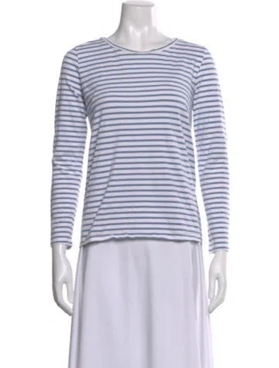 Pre-owned Max Mara Striped Crew Neck T-shirt In Multi