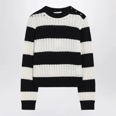 Max Mara Striped Crop Sweater In And