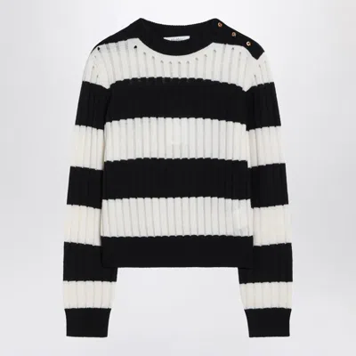 Max Mara Striped Crop Sweater In And