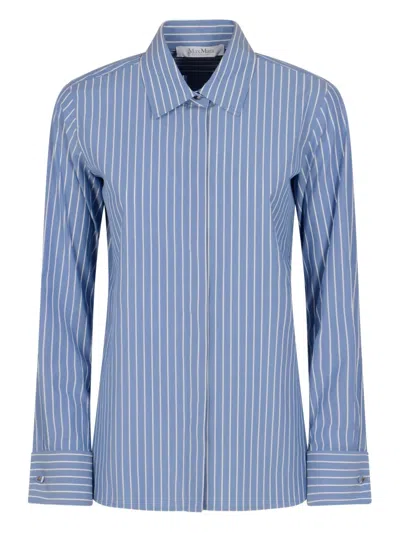 MAX MARA STRIPED CUFF COTTON SHIRT