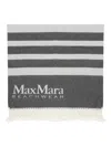 Max Mara Striped Fringed Towel In Multi