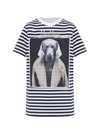 Max Mara Zelante Dog-print T-shirt In Multi