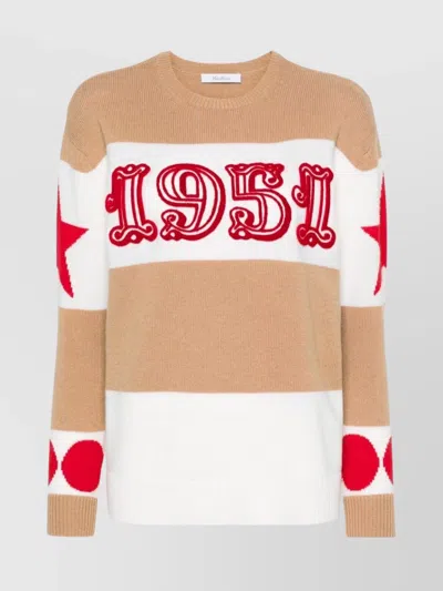 MAX MARA STRIPED INTARSIA KNIT JUMPER